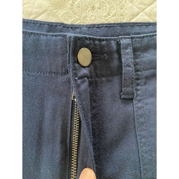 Time and Tru Wide Leg High Waisted Pants with Utility Pockets NWOT Navy Size 6 - Picture 6 of 11